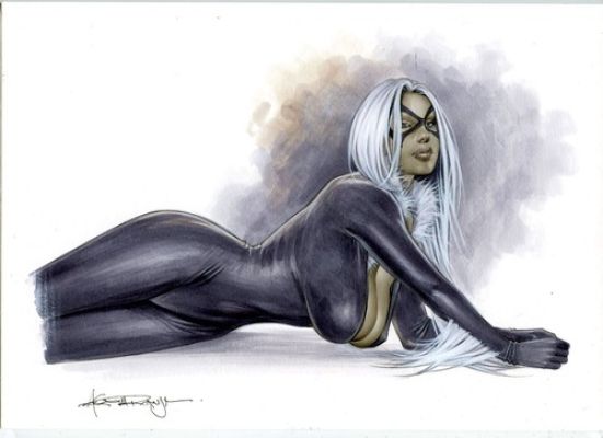 8,5x11" BLACK CAT SK#3947 ORIGINAL PINUP GIRL by ALEX MIRANDA | eBay US (Buy It Now)
