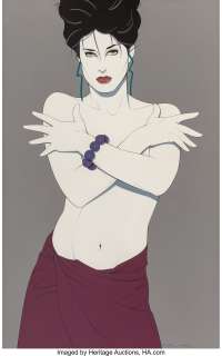 Patrick Nagel (American, 1945-1984) Jeana, 1983 Acrylic on canvas 40 x 25 inches (101.6 x 63.5 cm) Signed and dated ... | Heritage