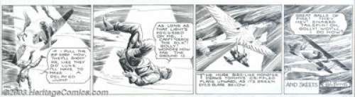 Reynold Brown - Original Comic Strip Art for Tailspin Tommy Daily, dated 5-27-1939 (Bell Publishing, 1939). -