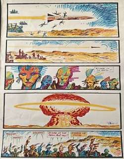 Philippe Druillet - 1 Original colour page - Un arrive ! Un arrive ! - (années 1970) | Catawiki