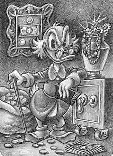 Joan Vizcarra - Uncle Scrooge - Tribute to Carl Barks - Original Drawing - 50 x 35 cm - Pencil Art | Catawiki