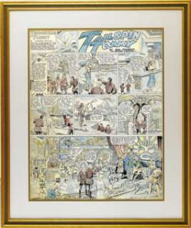 Hal Forrest - Tailspin Tommy Hand Colored Sunday Comic Strip Original Art, dated 6-21 (Bell Syndicate, circa -