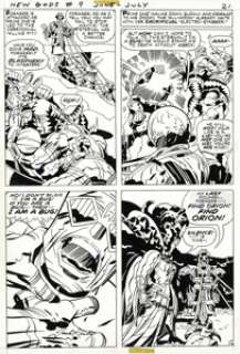 Jack Kirby - New Gods #9, page 18 Original Art (DC, 1972). The Bug and Prime One take center stage in this -