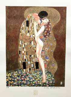 Milo Manara - Print - Girls on Cover - signierter „Der Kuss“ Hommage an Gustav Klimt - 2013 | Catawiki