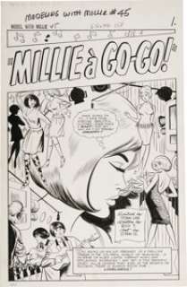 Stan Goldberg - Modeling with Millie #45, Complete 18-page Story "Millie A Go-Go" Original Art (Marvel, -
