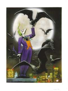 Carl Critchlow - Joker, Batman Master Series Card #72 Painting Original Art (Skybox, 1996). The Clown Prince of -