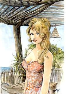 Berlion, Olivier - 1 Original colour drawing - Agata - Agata bord de plage - 2024 | Catawiki
