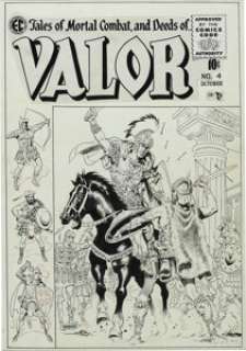 Wally Wood - Valor #4 Cover Original Art (EC, 1955).  One of the greatest artists to illustrate the pages of EC - | Heritage