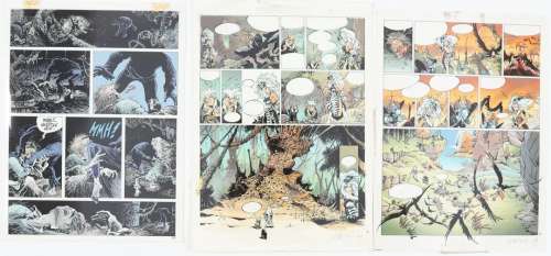 Laurent Vicomte (1956-2020) / Didier Crisse (né en 1958) 3 bleus de… | Fauve Paris