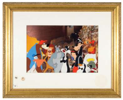 "WHO FRAMED ROGER RABBIT" FRAMED PRODUCTION CEL ORIGINAL ART DISPLAY. | Hake’s