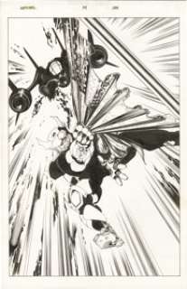 Travis Charest and Troy Hubbs - WildC.A.T.s #15, Splash page 6 Original Art (Image, 1994). Travis Charest -