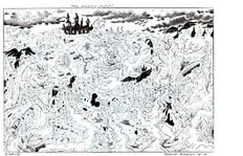Pasquale Venanzio - 1 Original drawing - Mickey, Goofy, Donald and the Nephews in Transylvania - 2024 | Catawiki