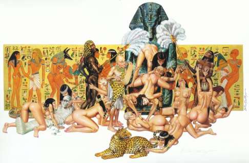 Blas Gallego - 1 Print - Orgies through history series - Ancient Egypt - Signed | Catawiki