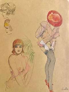 Leone Frollo - 1 Original colour drawing - Pin Up | Catawiki