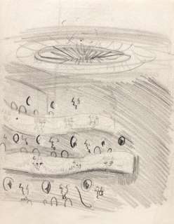 JEAN COCTEAU (1889-1963) Concept sketch for Christian Bérard’s ThéÃ¢tre de la Mode. [THEATER] | Swann Galleries