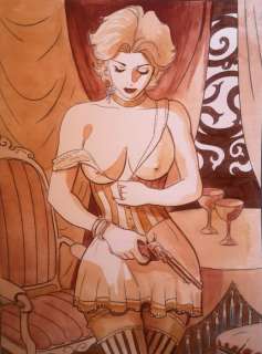 Candita, Giuseppe - Original drawing - Tribute to Giraud - Chihuahua Pearl - 1 Illustration originale | Catawiki