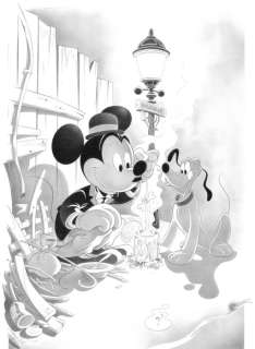 Jaume Esteve - Mickey Mouse & Pluto in Chaplin’s "The Circus" (1928) - 65 x 50 cm - Original Drawing - Pencil Art | Catawiki