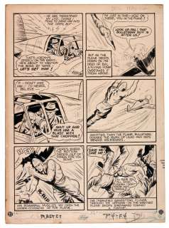â€œBULLETMANâ€ 1940 GOLDEN AGE COMIC BOOK PAGE ORIGINAL ART. | Hake’s