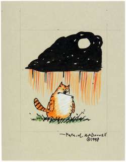 PATRICK MCDONNELL MUTTS CHARACTER SOURPUSS COLOR SPECIALTY ORIGINAL ART.