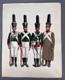 Funcken, Fred - 1 Original colour drawing - L’Uniforme & armes des soldats - L’Infanterie Russe - 1969 | Catawiki