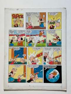 Mevin, Bill - 1 Original colour page - Popeye - Cuckoo! - 1982