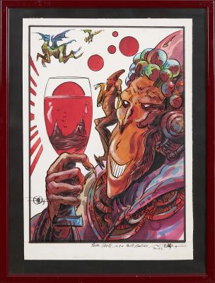 Lot 122 - Philippe Druillet (né en 1944) Sans titre 1982 Gouache et encre sur… | Fauve Paris