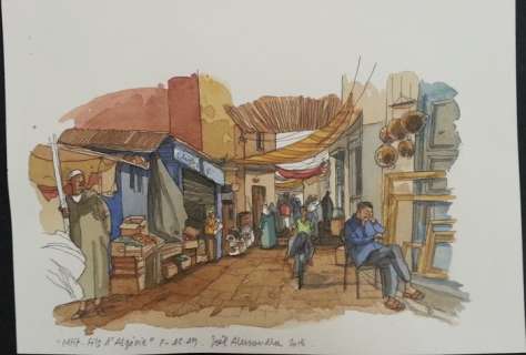 Alessandra, Joel | Original watercolor original Petit-fils d’Algérie | Catawiki
