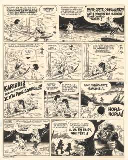 Christian Godard - Planche originale n°13 - L‘île aux monstres - Norbert et Kari