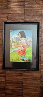 Bas Heymans - Original colour drawing - Uncle Scrooge - Dagobert met gelddoedelzak | Catawiki