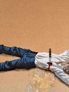 Thole, Karel - 1 Original colour drawing - Hitchcock - L’Omicidio fa Buon Sangue | Catawiki