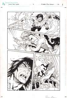 Randy Green, Rick Ketcham - Conan Red Sonja #4 P.14 - Conan & Red Sonja Vs. Wizard with Magic Snake - 2015 Signed