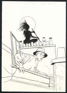 Alain Dodier - Couverture originale pour la réédition de l‘album - L‘ombre qui tue - Jérôme K. Jérôme Bloche