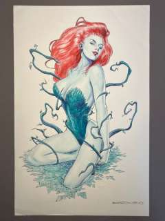 Alejandro "Al" Barrionuevo - 1 Original drawing - Poison Ivy - Amazing Color Drawing