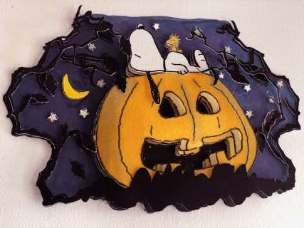 Peanuts The Great Pumpkin Decoupage Mixed Media Limited | Animazing Gallery