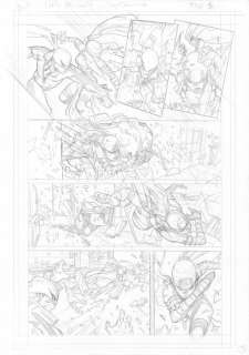 Sergi Domenech - Marvel’s Defenders - Elektra contre Iron Fist, page 5 - Dessin original au crayon - Hand Signed | Catawiki