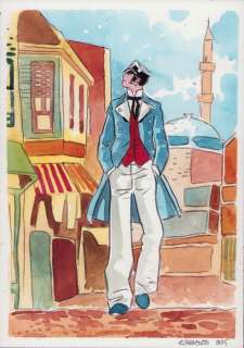 Caracuzzo, Giancarlo - 1 Original colour drawing - Corto Maltese - Omaggio a Pratt - 2025 | Catawiki