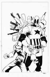 SKOTTIE YOUNG CABLE DEADPOOL #45 COVER | Black Line Fever