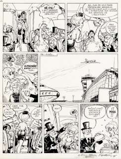 Walthéry | Natacha, planche n°2 Ã  l’encre de Chine du… | Millon