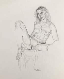 Riccardo Mannelli - 1 Original drawing - Cris - "Portrait" | Catawiki