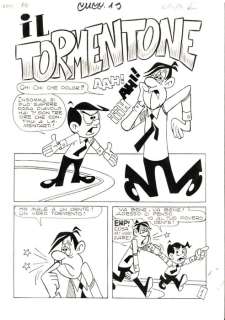 Ortolani, Attilio - 16 Original page - Cucciolo #13 - "Ii tormentone" - Complete Original Story - 1971 | Catawiki