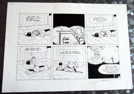 Janvier, Michel | Original Indian ink plate  - Rantanplan  - La Mascotte  - (1985) | Catawiki