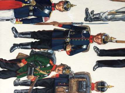 Funcken | Illustration originale Ã  la gouache (p.129) pour " Les Uniformes & Armes des soldats du 19e siècle vol.2  - (1982) | Catawiki