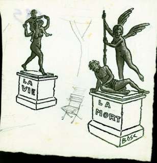 Bosc Jean | La vie et la mort Illustration à l’encre de chine,... | Vermot et Associés
