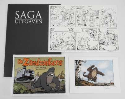 Bosschaert, Jan | Original page (p.18) + album + bookplate  - De Zandzoekers  - (2015) | Catawiki