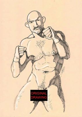 Sebas Martín | Original drawing: natural boxer – Sebas | Origin Of Comics