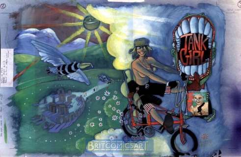 Jamie Hewlett - Tank Girl Deadline Magazine 23 Pgs 16 17 Dps By Jamie Hewlett (1990) Issue 23 Page 16 17