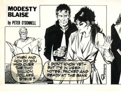 Romero, Enric Badia - 1 Original page - Modesty Blaise - strip #3001 - The Gallows Bird - 1973 | Catawiki