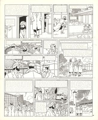 André Juillard | Blake et Mortimer - Le Sanctuaire du Gondwana (T.18) - Planche originale n°49 | Daniel Maghen