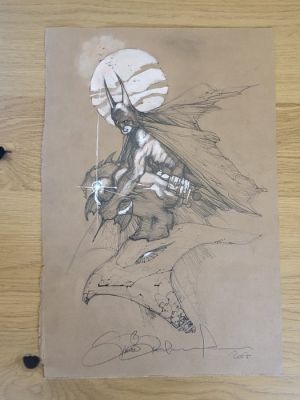 Simone Bianchi - 1 Original colour drawing - Detective Comics - Batman on Gargoyle - 2007 | Catawiki