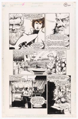 Lot 3 - CHRIS BACHALO SHADE, THE CHANGING MAN VOL. 2 #4 COMIC BOOK PAGE ORIGINAL ART. | Hake’s